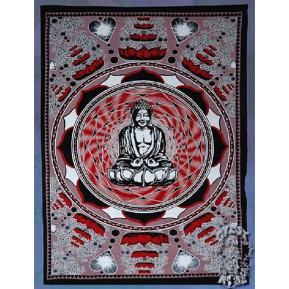 New Meditating Buddha Tapestry Room Decor Wall Hanging GIFT Zen Yoga Peace Lotus - Picture 2 of 2